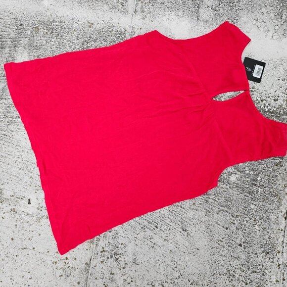 GL by Gibson Look Women Top Red V Neck Sleeve Less Blouse Shirt Size S NWT Bran - Picture 4 of 11